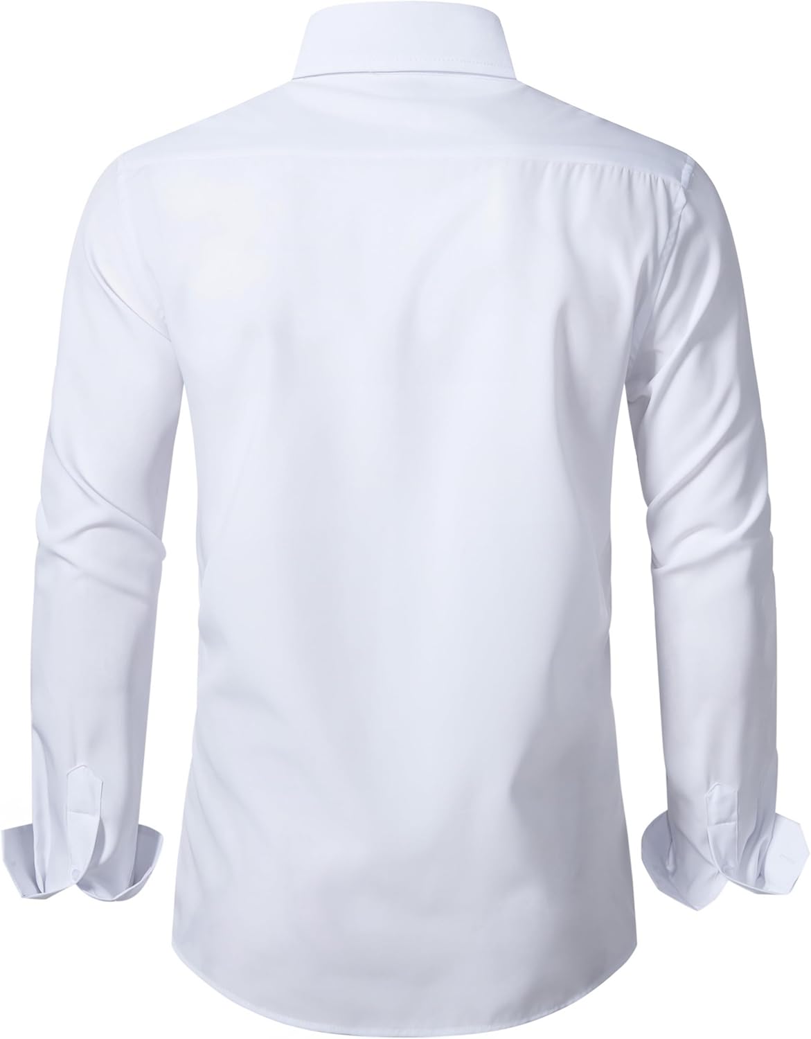 Stretch Men Slim Fit Dress Shirts Formal Long Sleeve Button Down Shirts - Image 2