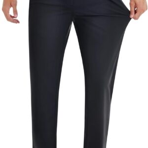 Mens Stretch Dress Pants Slim Fit Dress Pants for Mens Wrinkle Free Business Casual Pants for Men Expandable Waist
