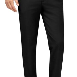 Men's Stretch Dress Pants Slim Fit Skinny Tapered Suit Trousers Lightweight Business Casual Office Wear