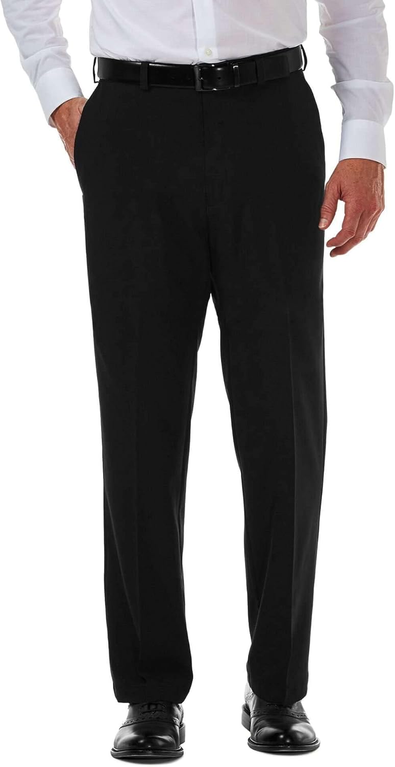 Men's Classic Fit Flat Front Casual Stretch Performance Golf Pant