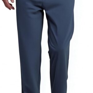 Men's Wrinkle-Free Classic Fit Stretch Dress Pants - 4-Way Stretch Drape-Finish No-Iron Office Pants for Formal & Casual