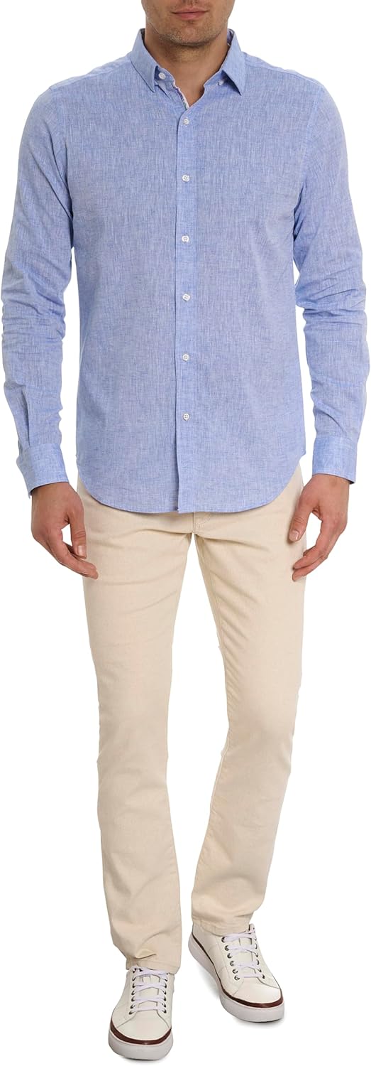 Men Short-Sleeve Button-Down Shirt