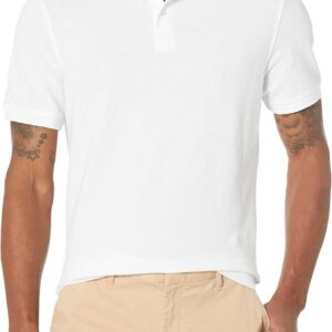 Men Polo Shirts Short Sleeve, Slim-Fit Cotton Pique
