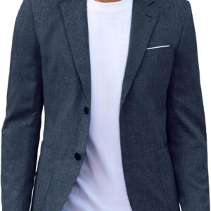 Mens Casual Sport Coat Blazer Two Buttons Lightweight Business Jackets
