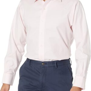 Men Non-Iron Stretch Twill Solid  Spread Collar Dress Shirt